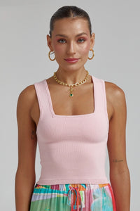 SUMMI SUMMI Womens Knit Tank Top - Blush