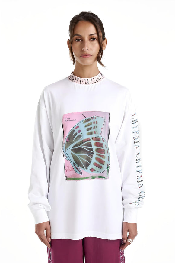 SUMMI SUMMI Womens Long Sleeve Band Tee - Crypsis