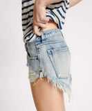 ONE TEASPOON Womens Salty Dukes Low Waist Denim Shorts - Blue