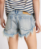 ONE TEASPOON Womens Salty Dukes Low Waist Denim Shorts - Blue