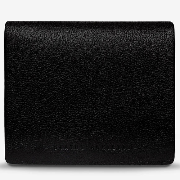 Status Anxiety MENS NATHANIEL WALLET BLACK LEATHER