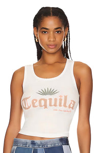 THE LAUNDRY ROOM Womens Tequila Rib Tank - White