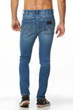 WRANGLER Mens Strangler R28 Super Skinny Jeans - Bon Blue