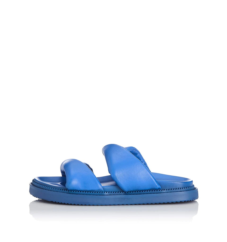 ALIAS MAE Womens Paris Leather Sandal Bright Blue Elwood 101