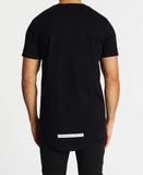 Americain MENS A LA MORT DUAL CURVED HEM TEE - JET BLACK, MENS TEE SHIRTS, AMERICAIN, Elwood 101