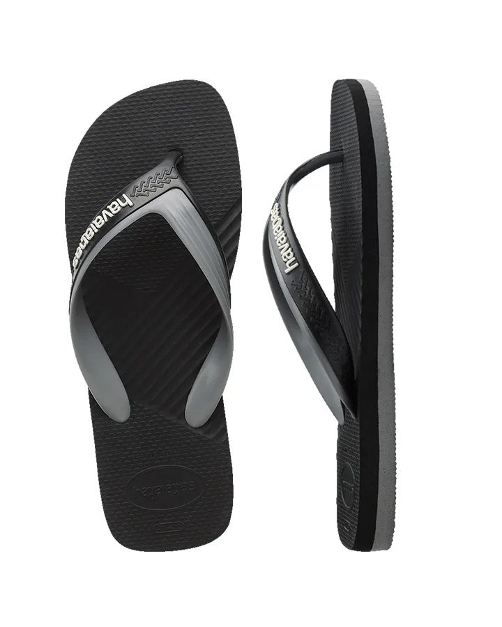 HAVAIANAS Dual Black Steel Grey Male Thongs Elwood 101