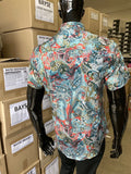 JOHN LENNON Mens Dover Short Sleeve Shirt - Aqua Paisley, MENS SHIRTS, JOHN LENNON, Elwood 101