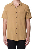 ROLLAS Mens Bon Crepe Short Sleeve Shirt - Sand, MENS SHIRTS, ROLLAS, Elwood 101