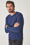 Rollas MENS ROLLA'S CREW KNIT - BLUE MELANGE, MENS KNITS & SWEATERS, ROLLAS, Elwood 101