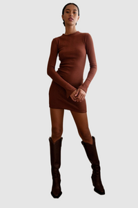 Summi Summi WOMENS THE SLIT DRESS - CHOCOLATE, WOMENS DRESSES, SUMMI SUMMI, Elwood 101