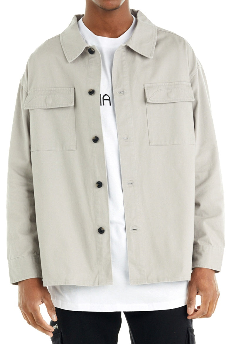 nANA jUDY Mens Dover Shacket Stone | Elwood 101