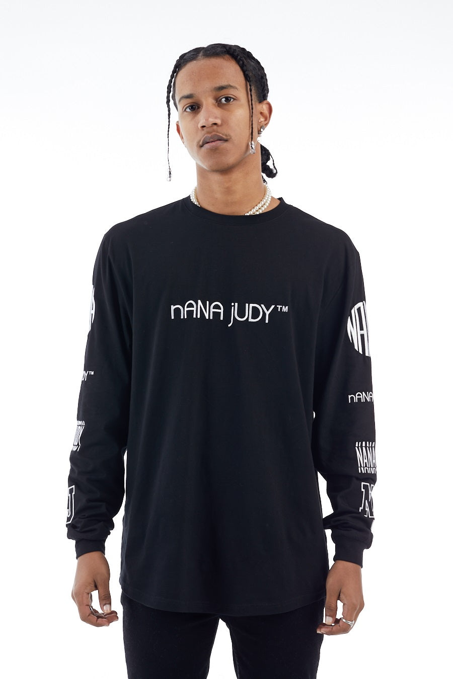 nANA jUDY Mens Hampton Long Sleeve Tee Black | Elwood 101